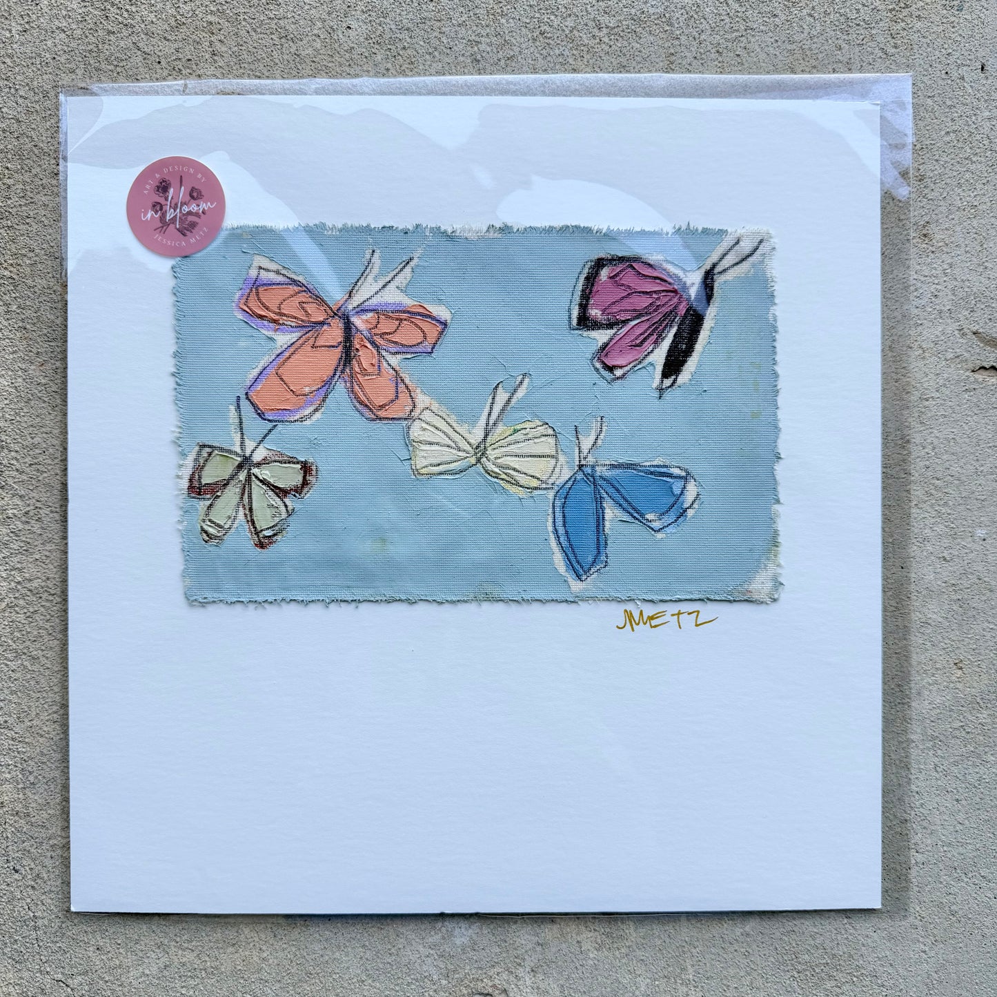 Butterflies in Pale Blue