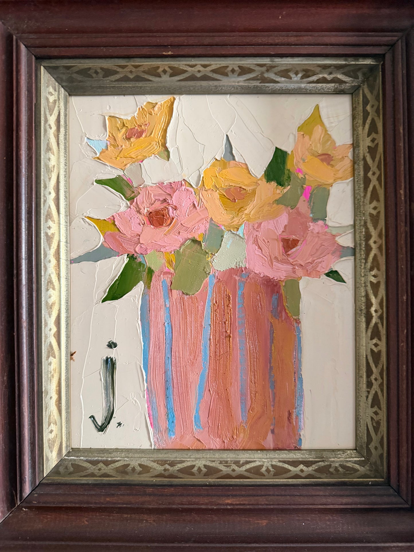 Gold Detail Vintage Framed Art