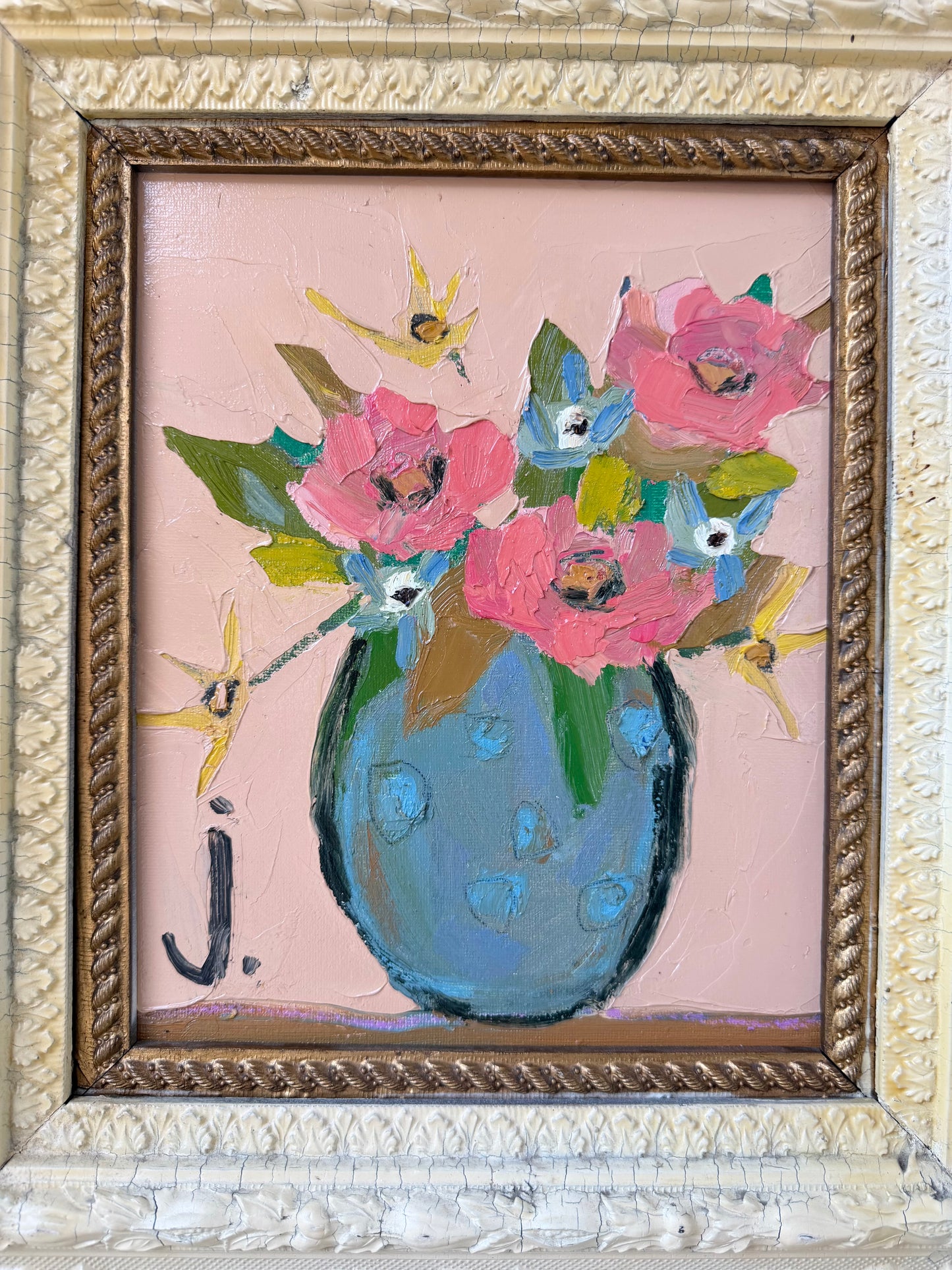 Floral Detail Vintage Framed Art