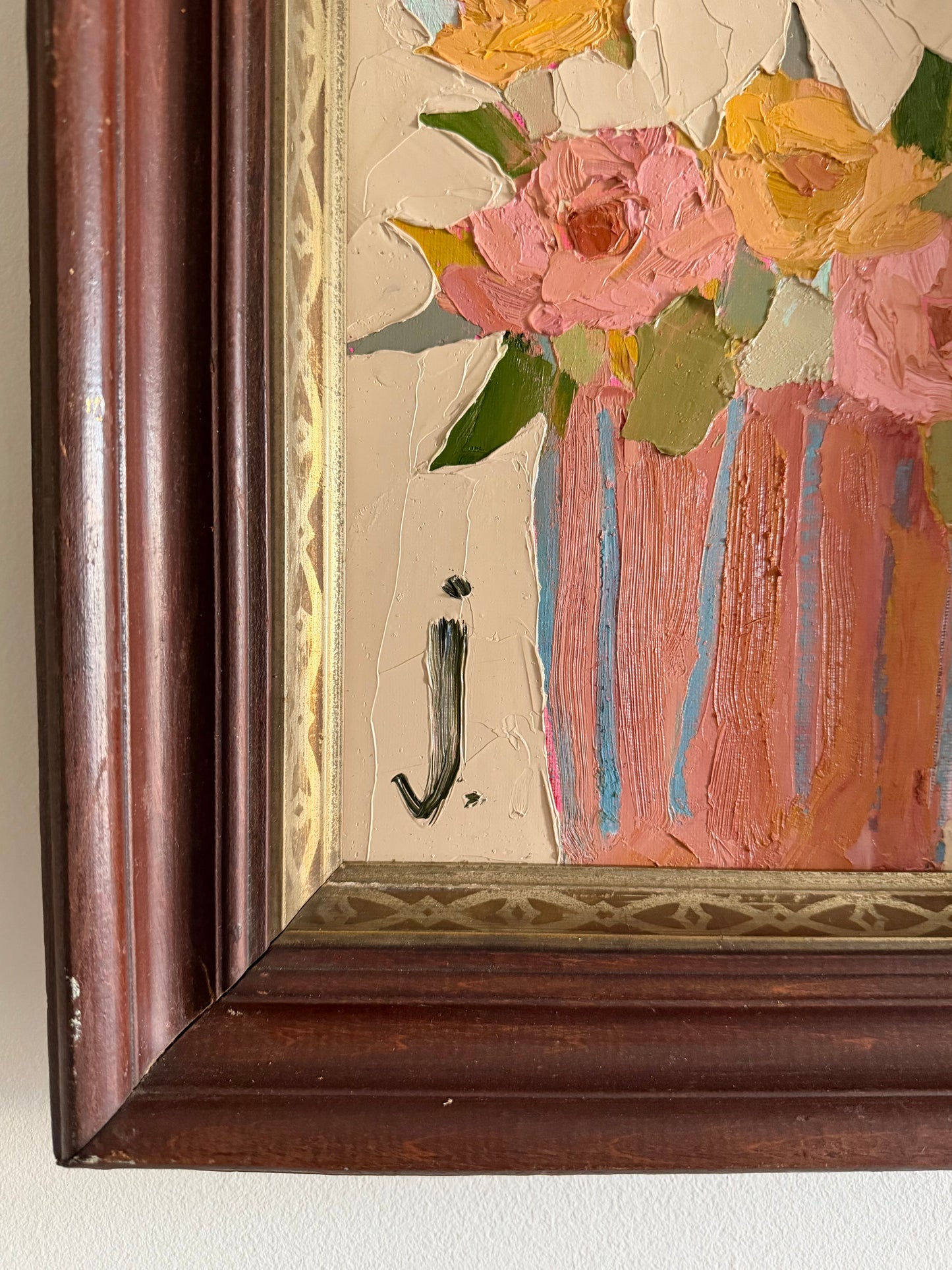 Gold Detail Vintage Framed Art