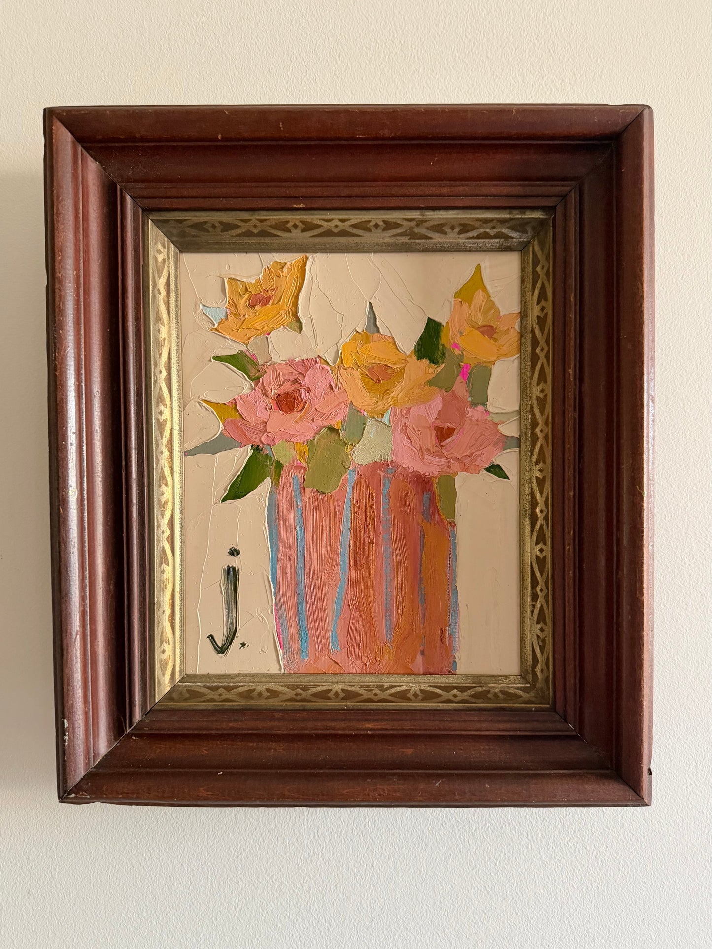 Gold Detail Vintage Framed Art