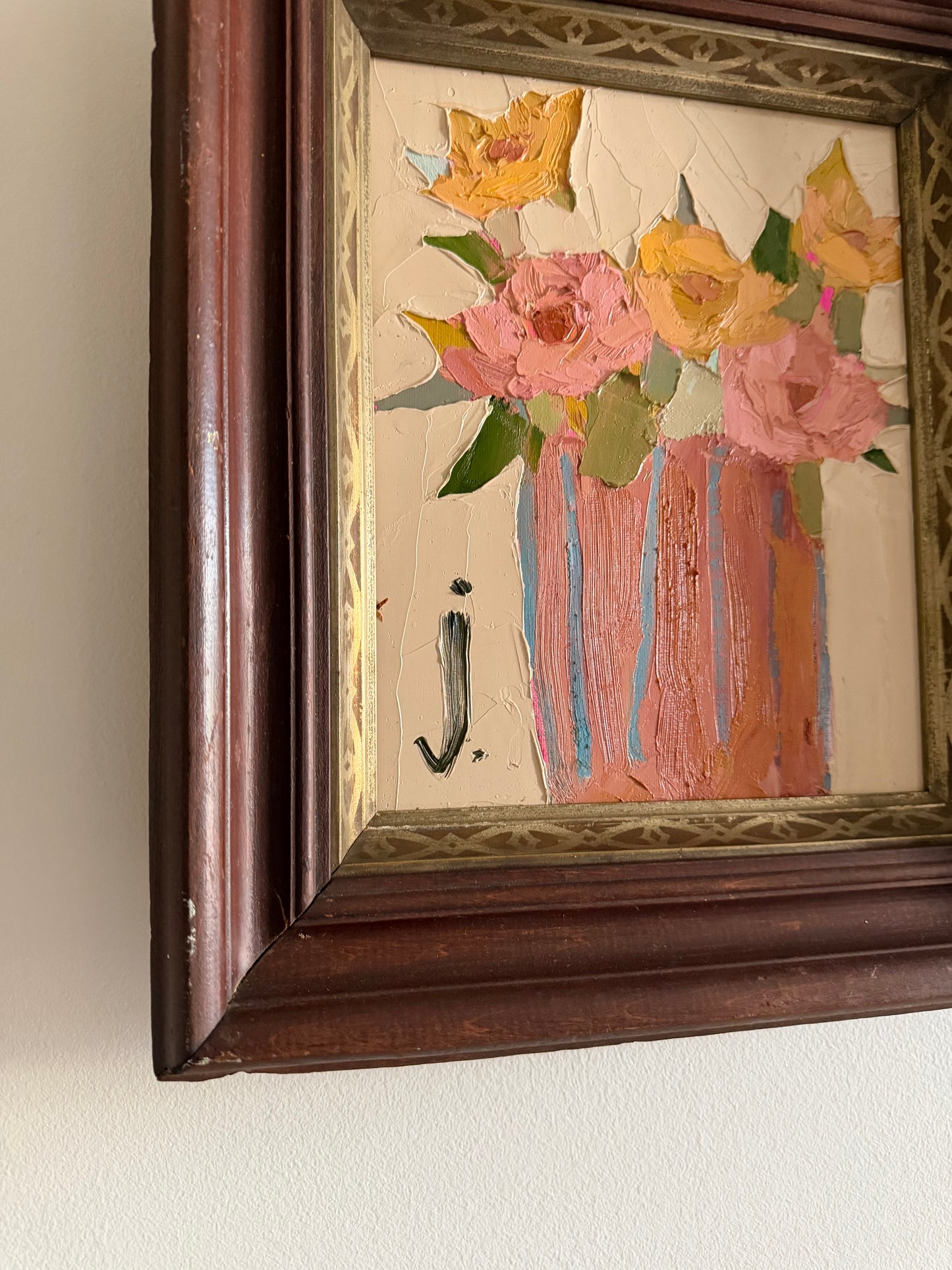 Gold Detail Vintage Framed Art