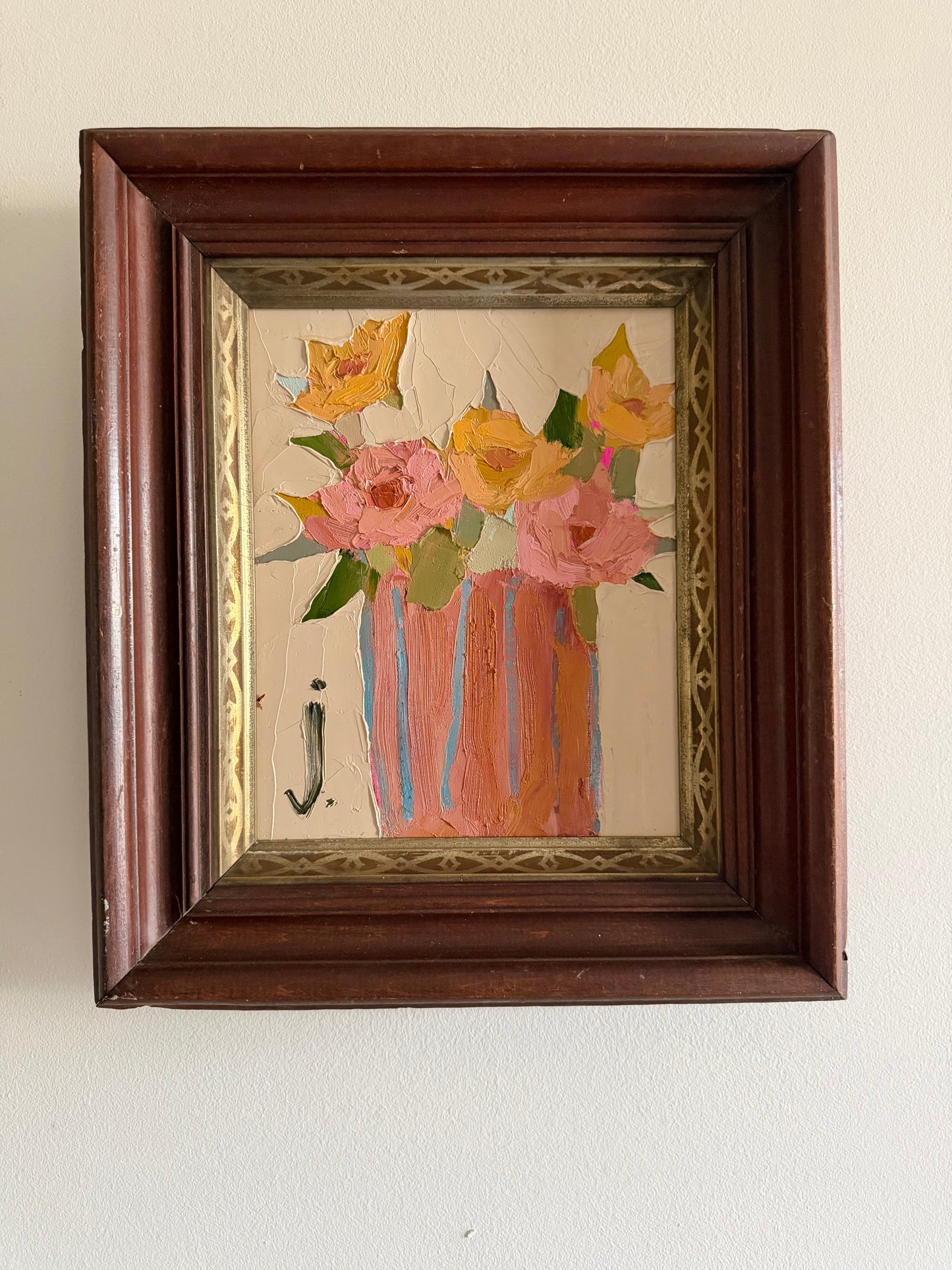 Gold Detail Vintage Framed Art