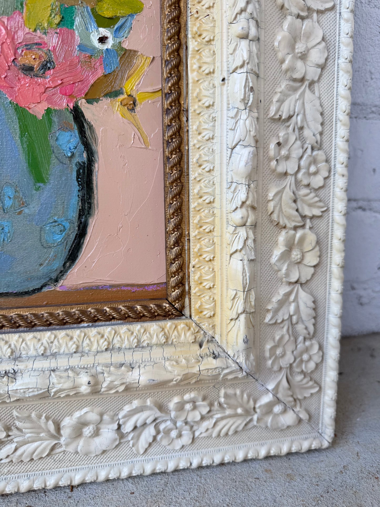 Floral Detail Vintage Framed Art