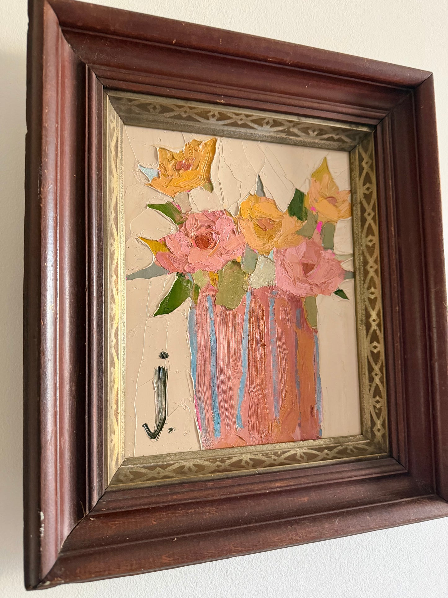 Gold Detail Vintage Framed Art