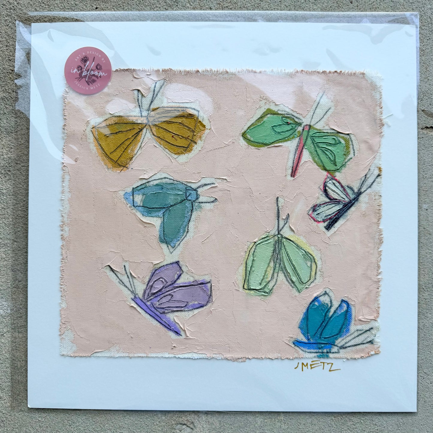Butterflies in Pale Peach